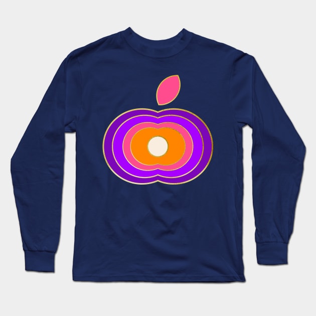 Groovy retro apple Long Sleeve T-Shirt by Home Cyn Home 